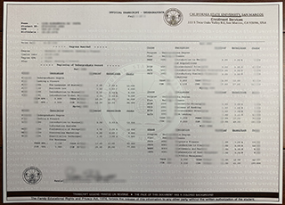 CSUSM transcript