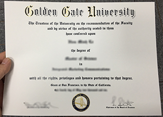 Golden Gate University diploma