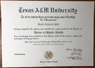 Texas A&M University diploma