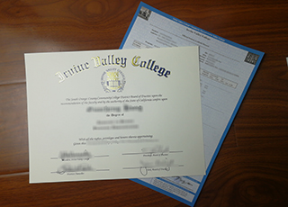 Irvine Valley College diploma and transcript