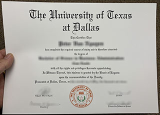 University of Texas at Dallas diploma