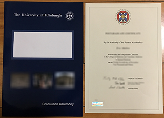 University of Edinburgh diploma and cover