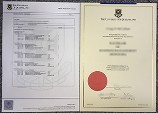 University of Queensland diploma and transcript