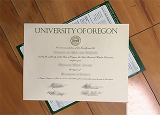 University of Oregon degree and transcript