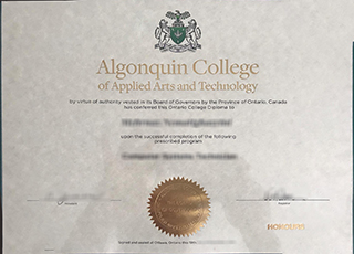 Algonquin College diploma