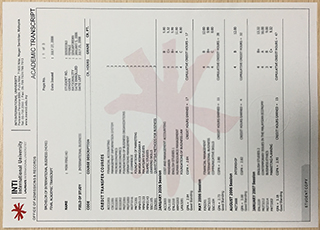 INTI International University transcript