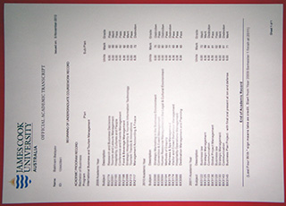 James Cook University transript