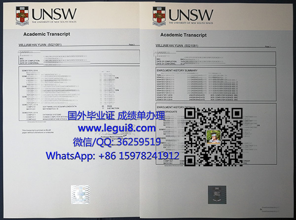 UNSW transcript