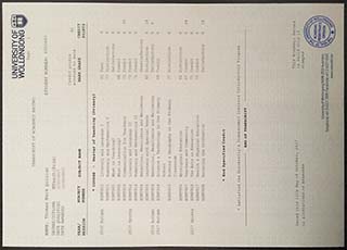 University of Wollongong Australia transcript