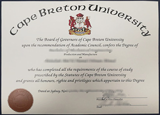 Cape Breton University diploma