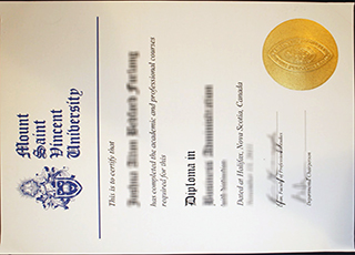 Mount Saint Vincent University diploma