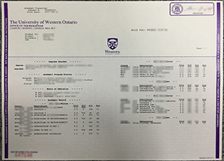 University of Western Ontario transcript