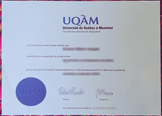 Université du Québec à Montréal diploma