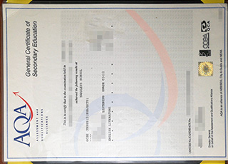 AQA GCSE certificate