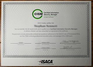 CISM certificate