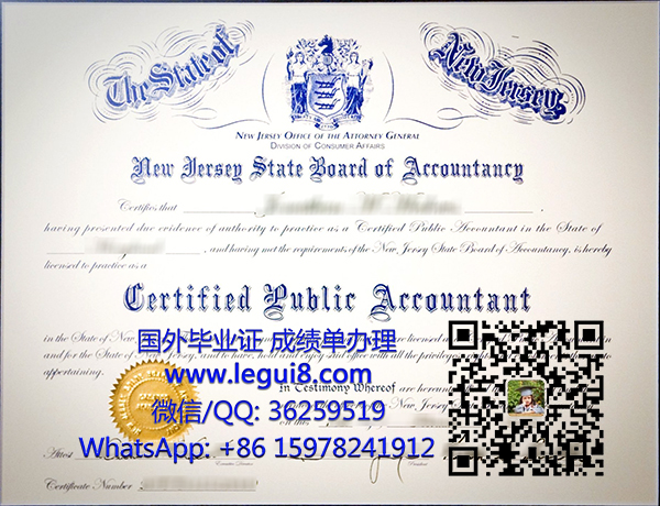 New Jersey CPA certificate