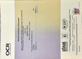 OCR certificate