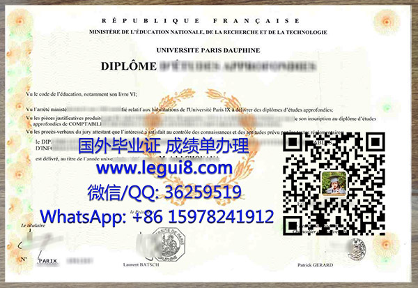 Université Paris Dauphine diploma