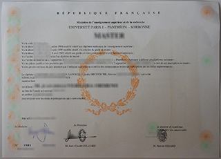 Université Paris I - Panthéon-Sorbonne diploma