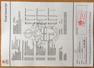 City University of London transcript