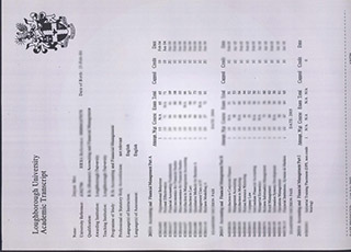 Loughborough University transcript