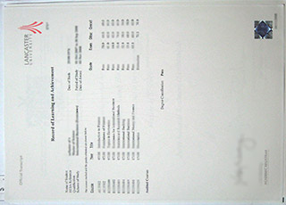 Lancaster University transcript