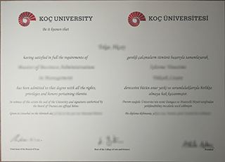 Koc University diploma