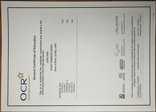 OCR GCE certificate