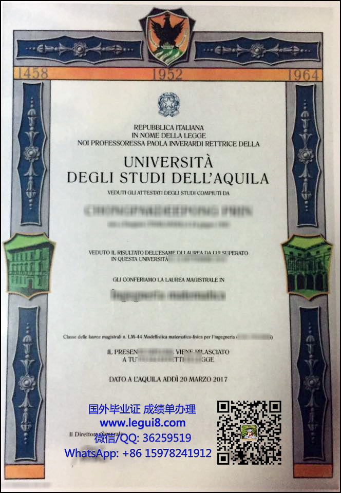 University of L'Aquila degree