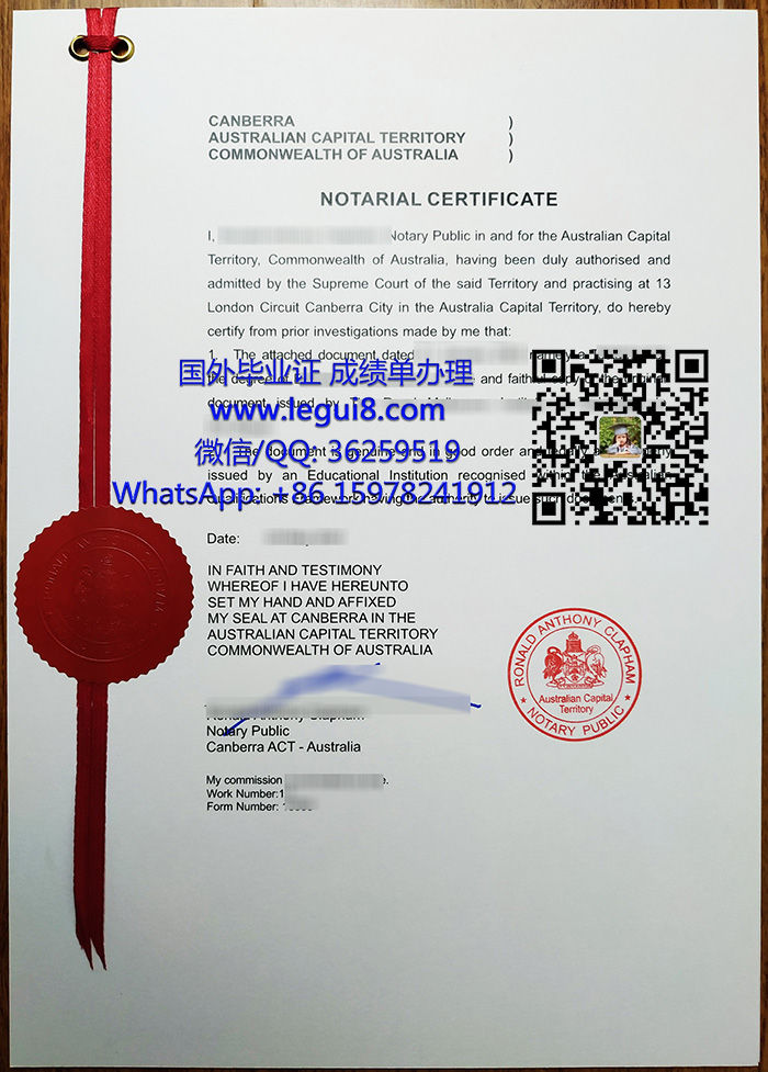 Australian Notarial Certificate