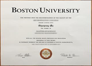 Boston University diploma