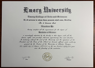 Emory University diploma