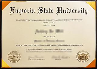 Emporia State University diploma