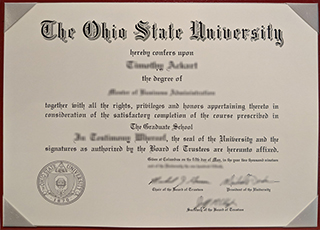 Ohio State University diploma