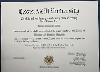 Texas A&M University diploma