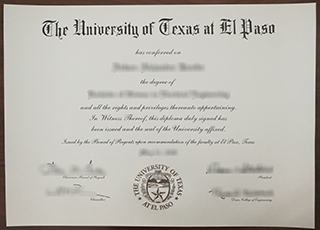 University of Texas at El Paso degree