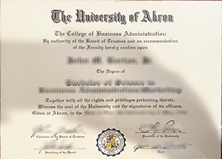 University of Akron diploma