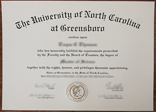 University of North Carolina at Greensboro diploma