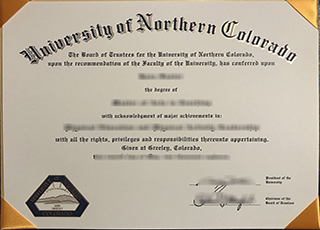 University of Northern Colorado diploma