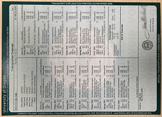 University of Oregon transcript