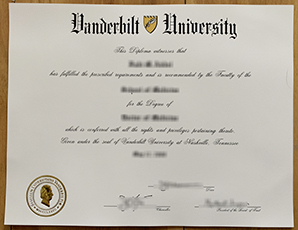 Vanderbilt University diploma