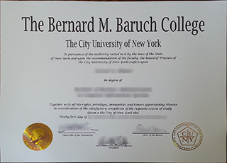 Bernard M. Baruch College diploma