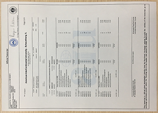 AIU transcript