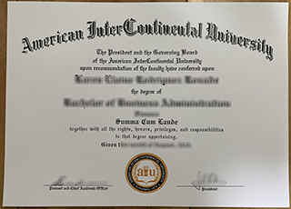 American InterContinental University diploma