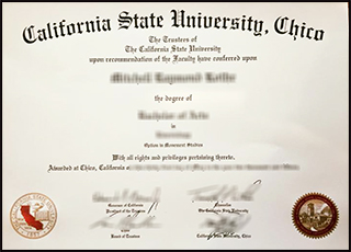 California State University Chico diploma