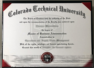 Colorado Technical University diploma