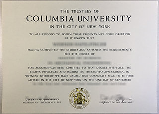 Columbia University degree