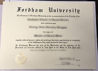 Fordham University diploma