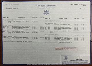 Hofstra University transcript