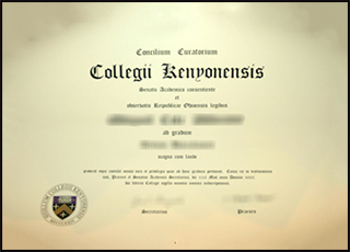 Kenyon College diploma